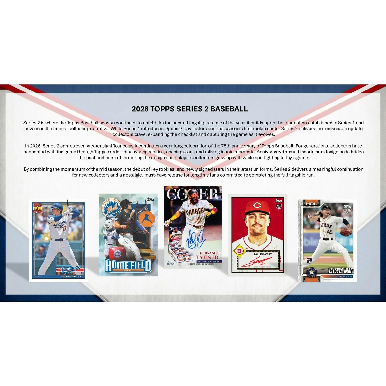 2026 Topps Series 2 Baseball Super 12-Box Case | 75th Anniversary (Ships Sealed Only)