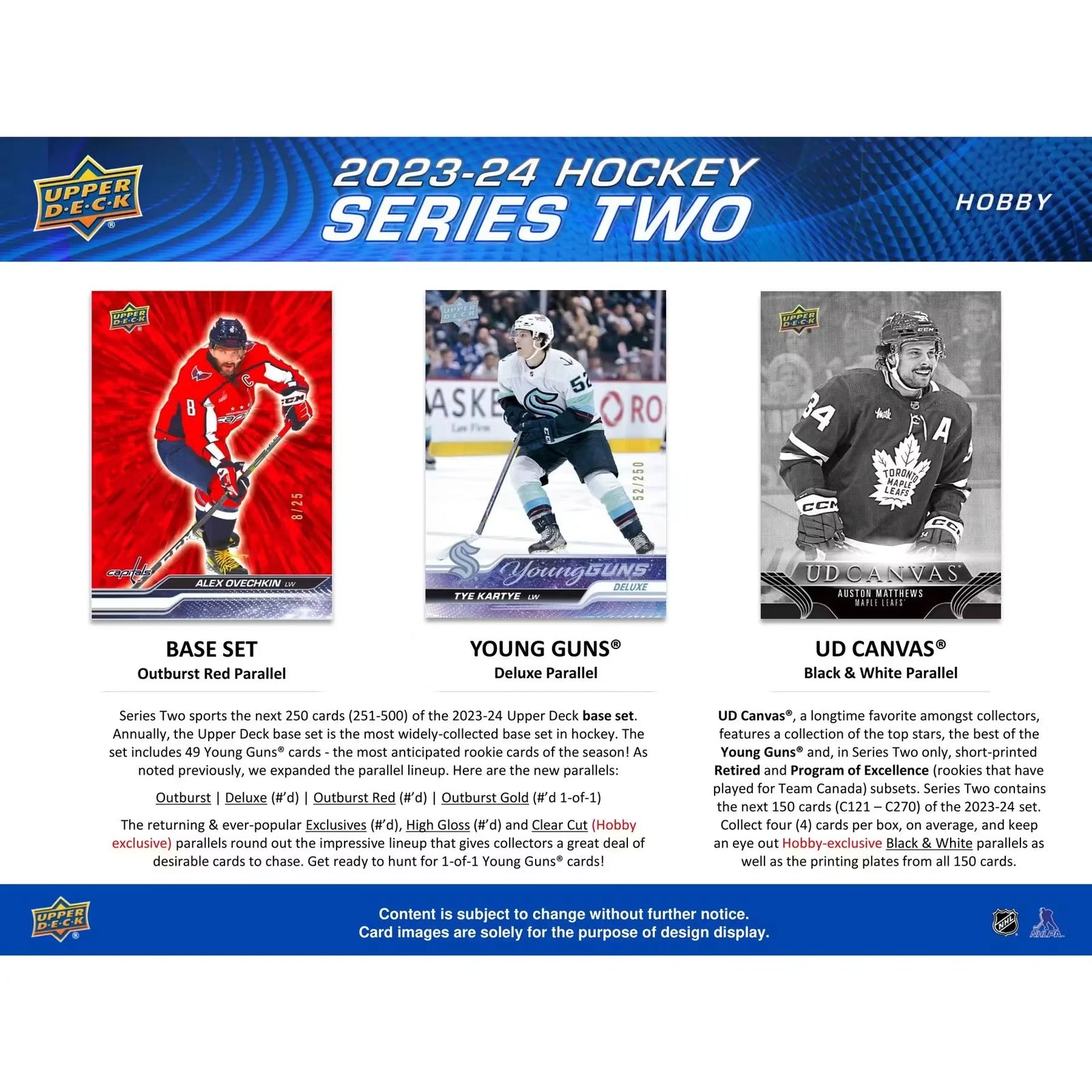 2023-24 Upper Deck Series 2 Hockey Hobby Box | 12 Packs (Ships Sealed Only)