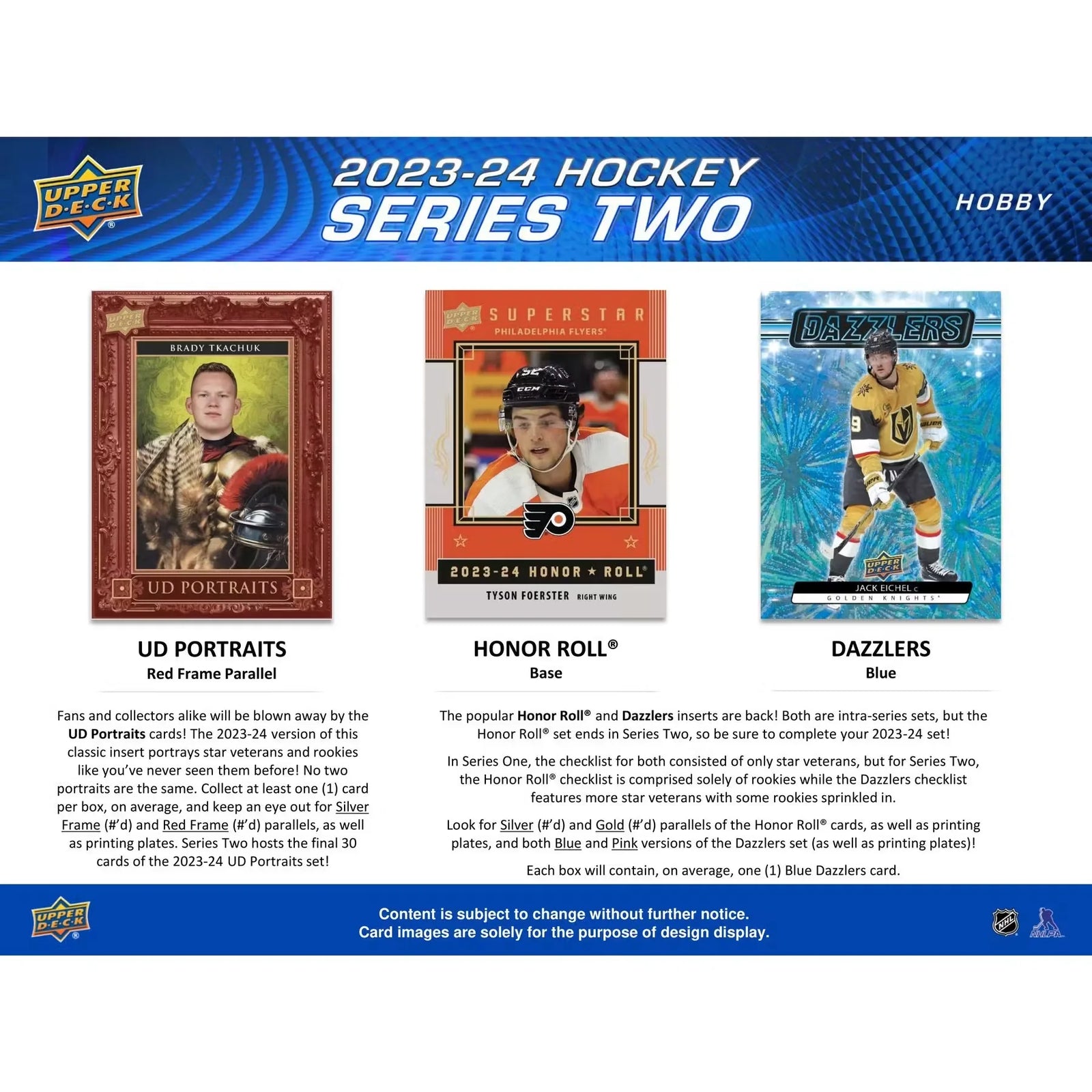 2023-24 Upper Deck Series 2 Hockey Hobby Box | 12 Packs (Ships Sealed Only)