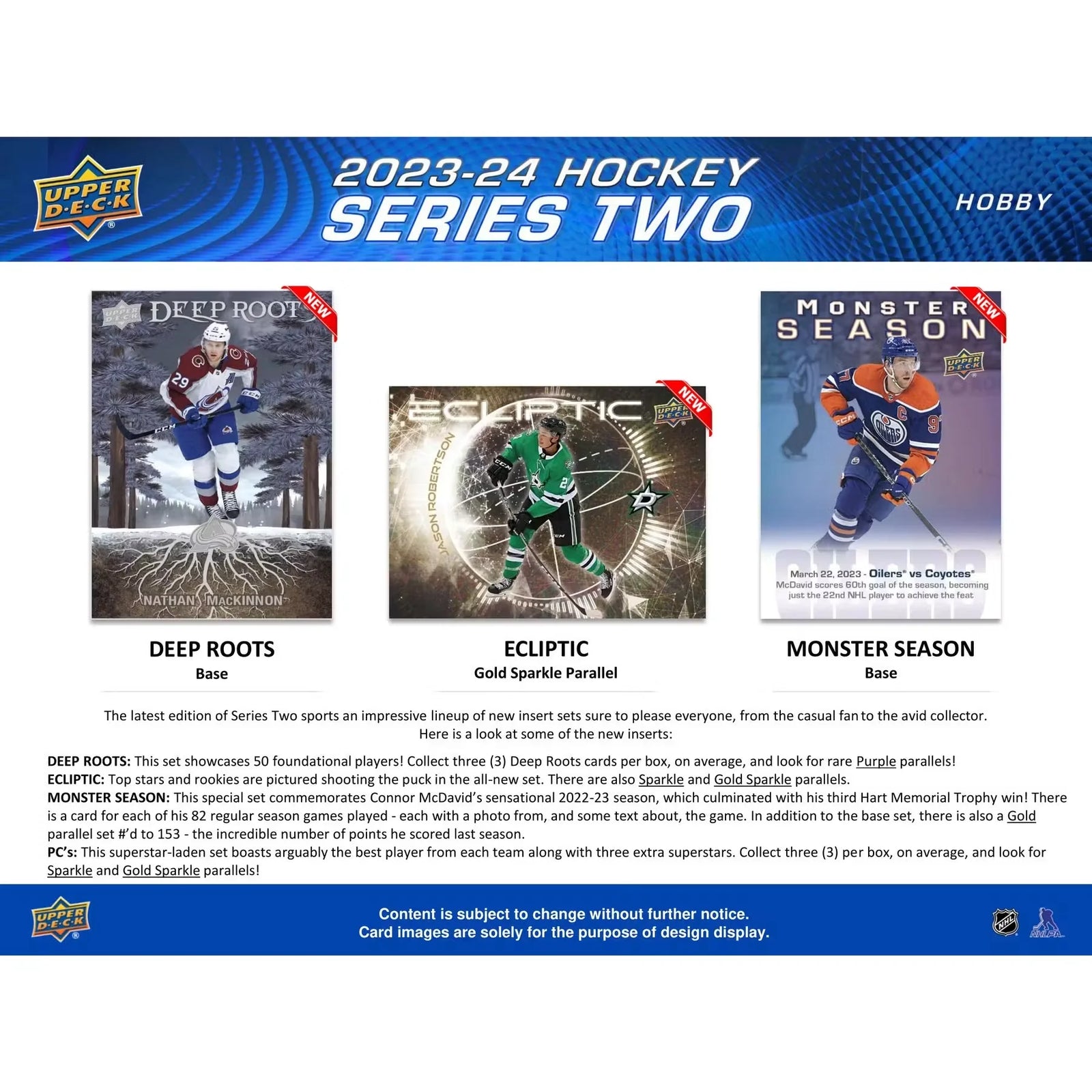 2023-24 Upper Deck Series 2 Hockey Hobby Box | 12 Packs (Ships Sealed Only)