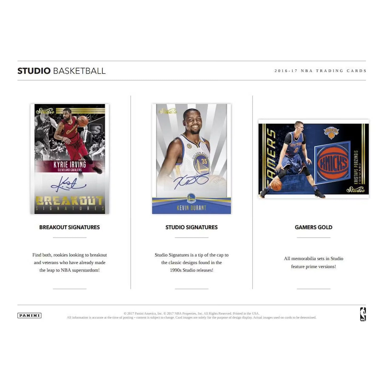 2016-17 Panini Studio Basketball Hobby Box | Ben Simmons Rookie (Ships Sealed Only)