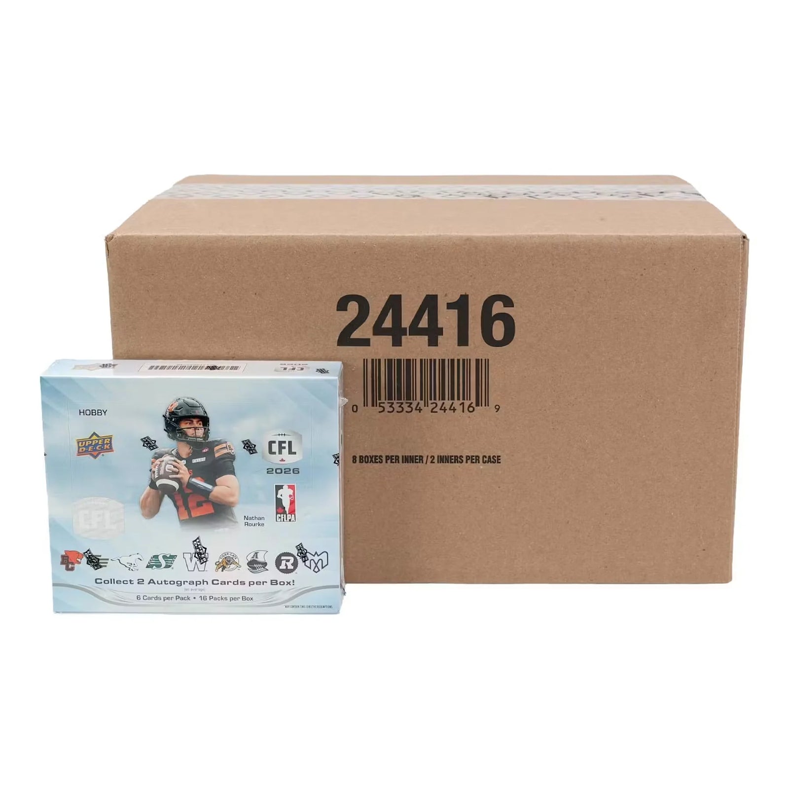 2026 Upper Deck CFL Hobby 16-Box Case | Canadian Football League (Ships Sealed Only)