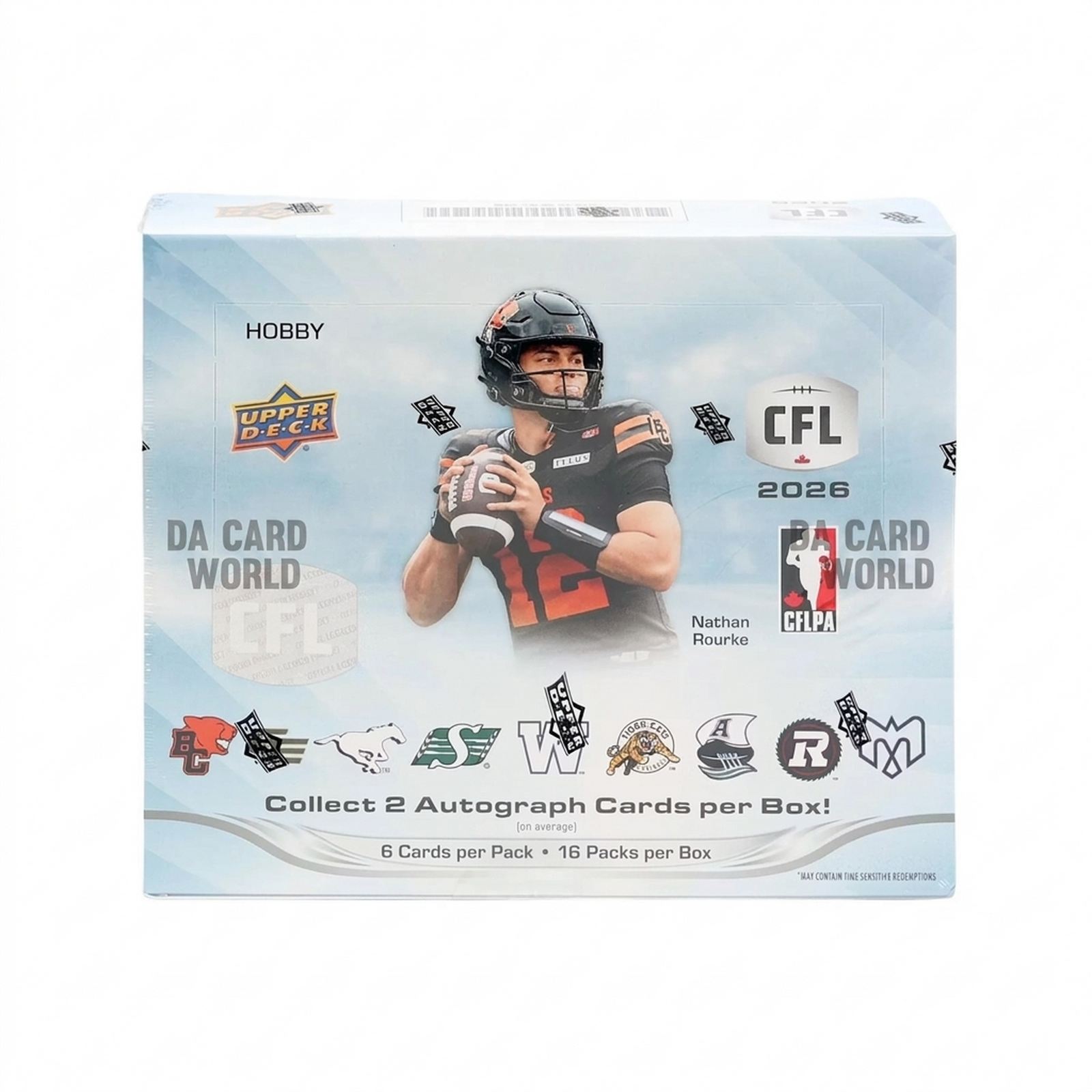 2026 Upper Deck CFL Hobby 16-Box Case | Canadian Football League (Ships Sealed Only)