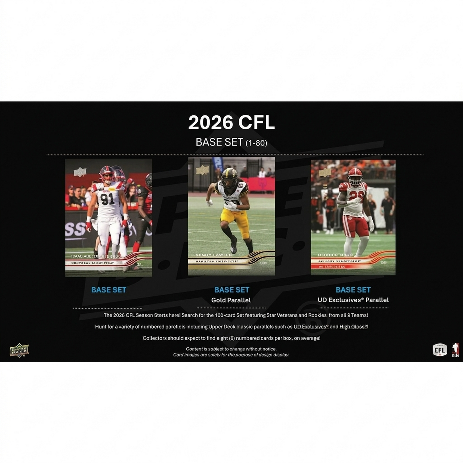 2026 Upper Deck CFL Hobby 16-Box Case | Canadian Football League (Ships Sealed Only)