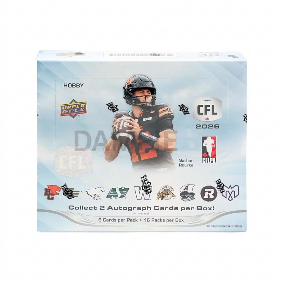 2026 Upper Deck CFL Hobby Box | Autographs & Numbered Cards (Ships Sealed Only)