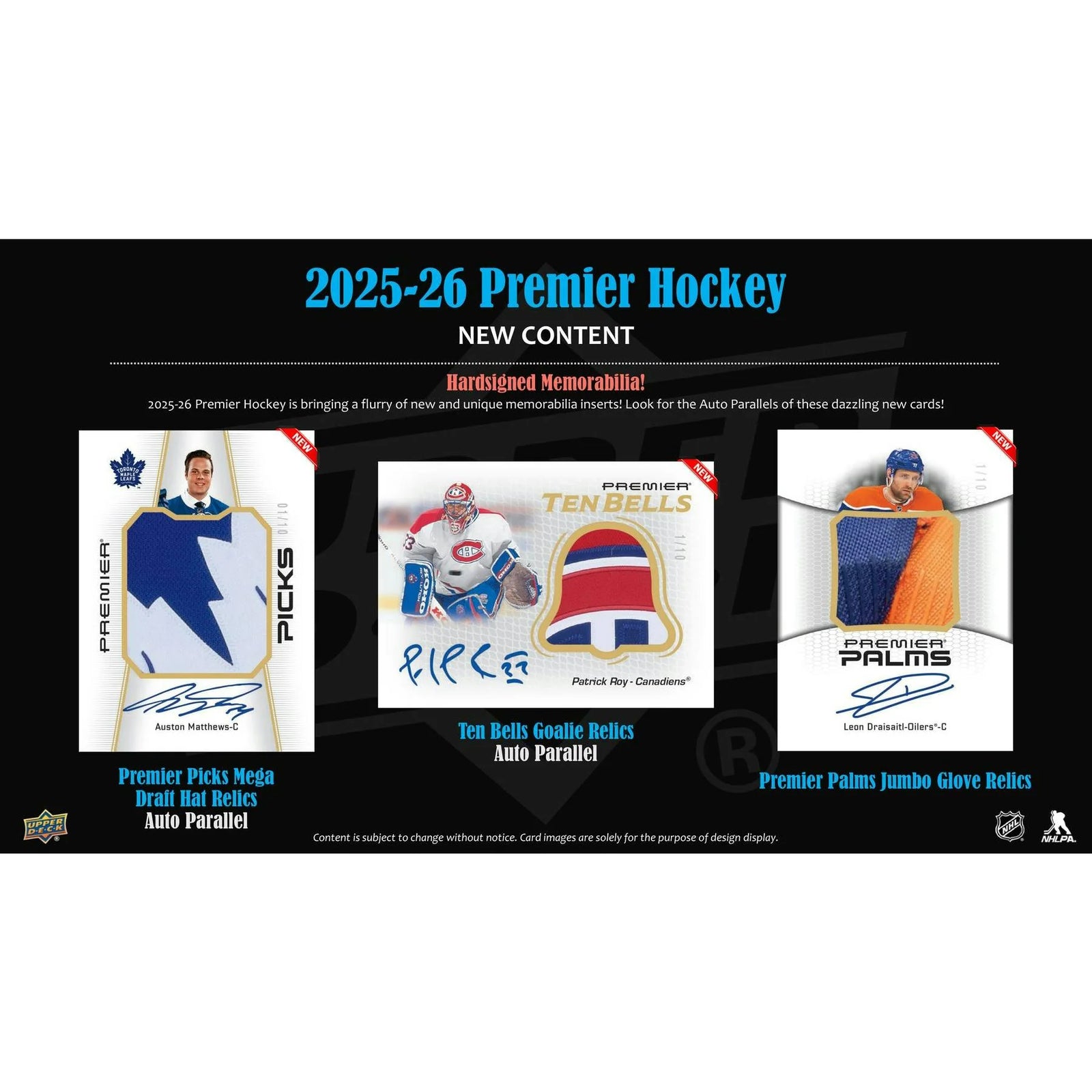 2025-26 Upper Deck Premier Hockey Hobby 10-Box Case | Presell (Ships Sealed Only)