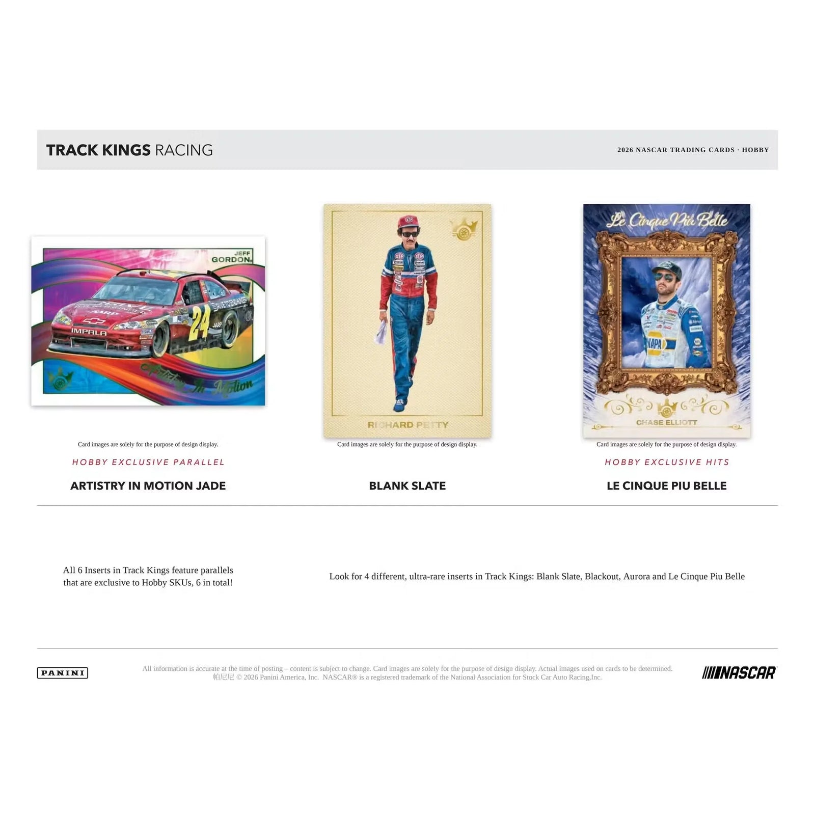 2026 Panini Track Kings NASCAR Hobby 16-Box Case | Presell (Ships Sealed Only)