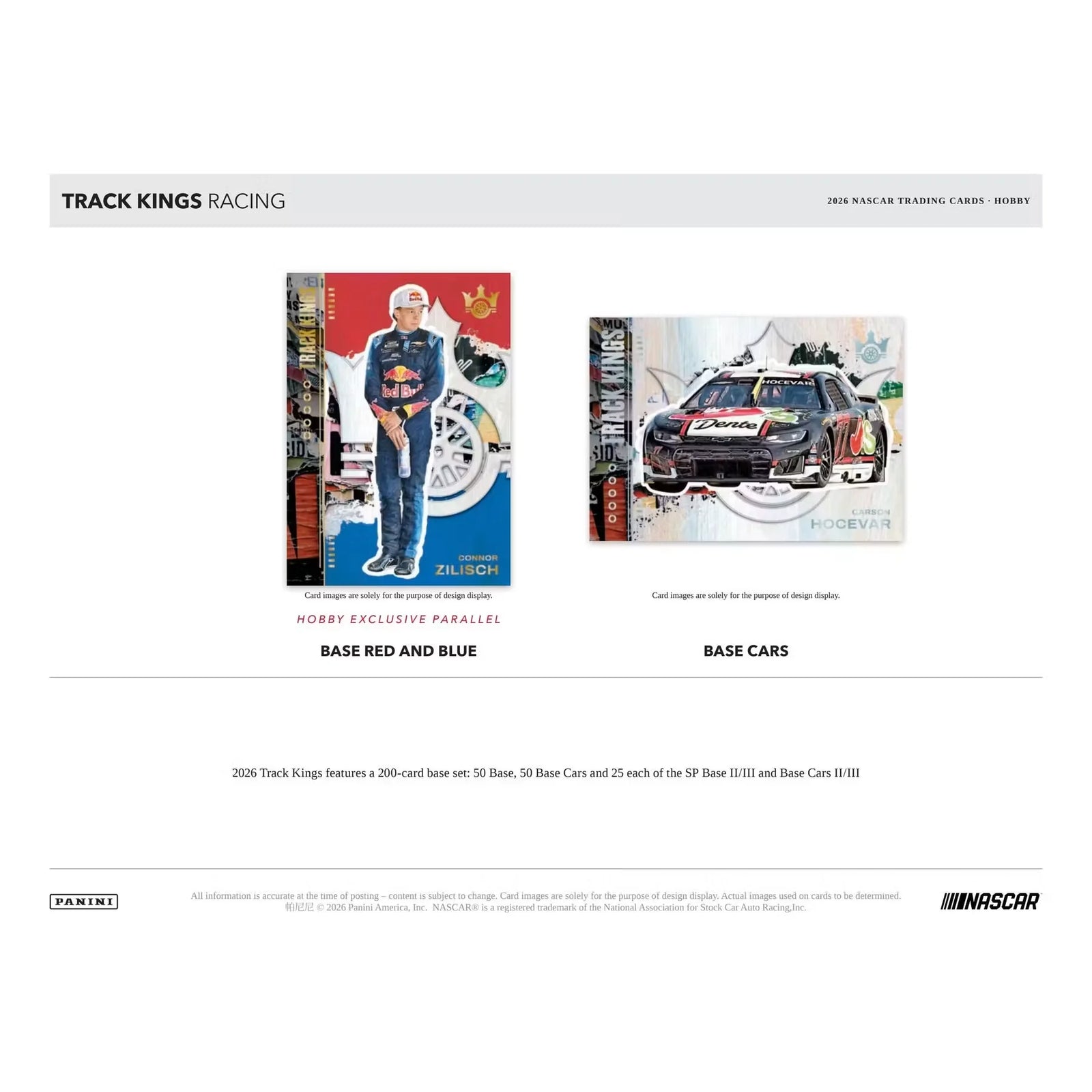 2026 Panini Track Kings NASCAR Racing Hobby Box | Presell (Ships Sealed Only)