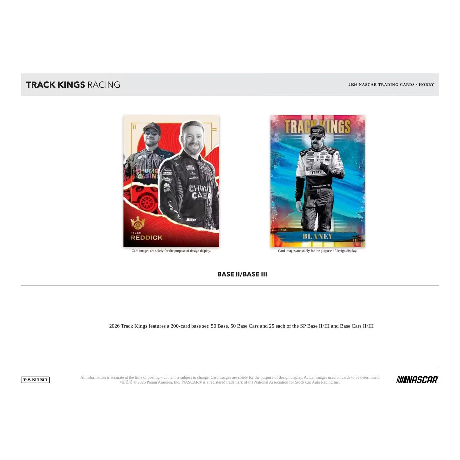2026 Panini Track Kings NASCAR Racing Hobby Box | Presell (Ships Sealed Only)