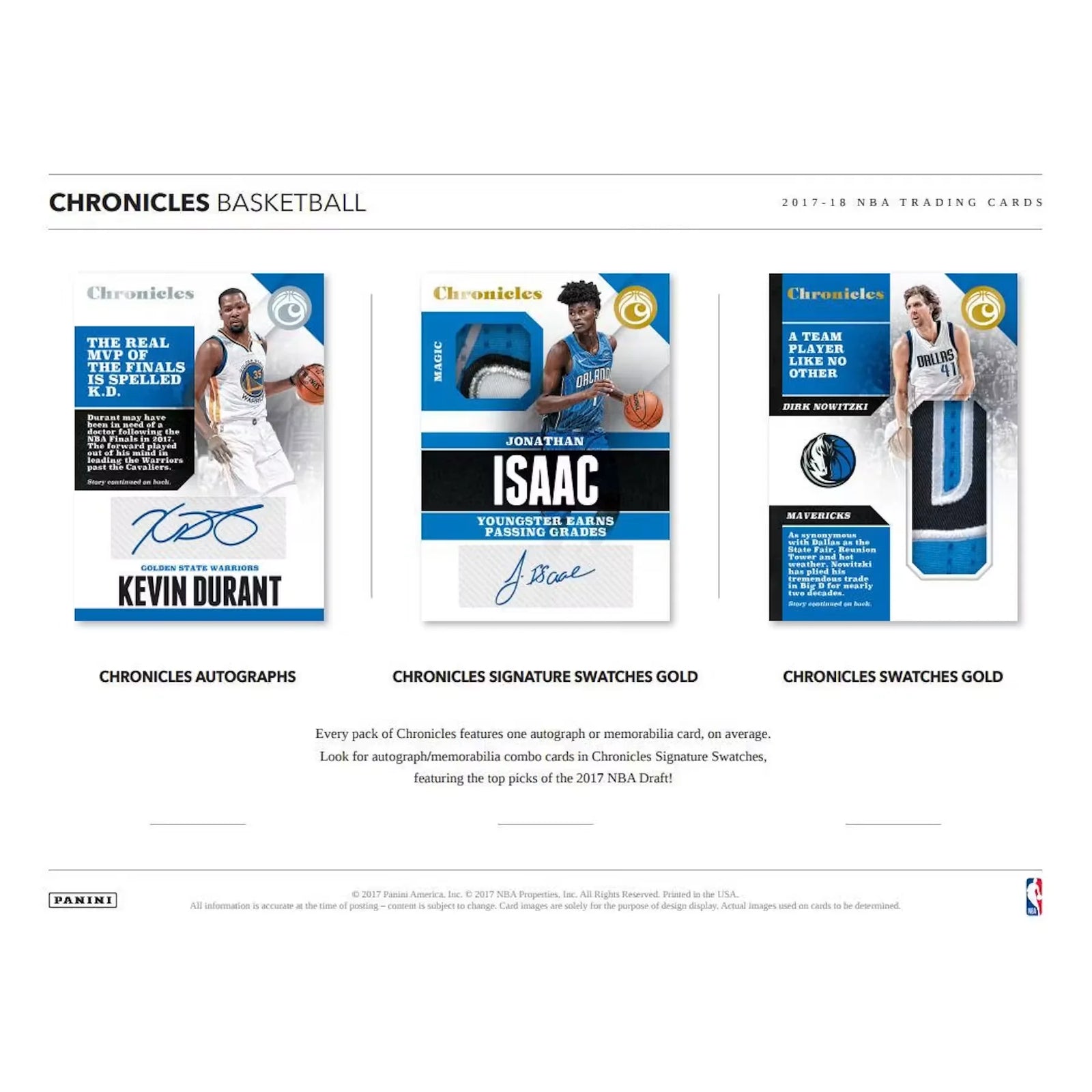 2017-18 Panini Chronicles Basketball Hobby Box (Ships Sealed Only) - D