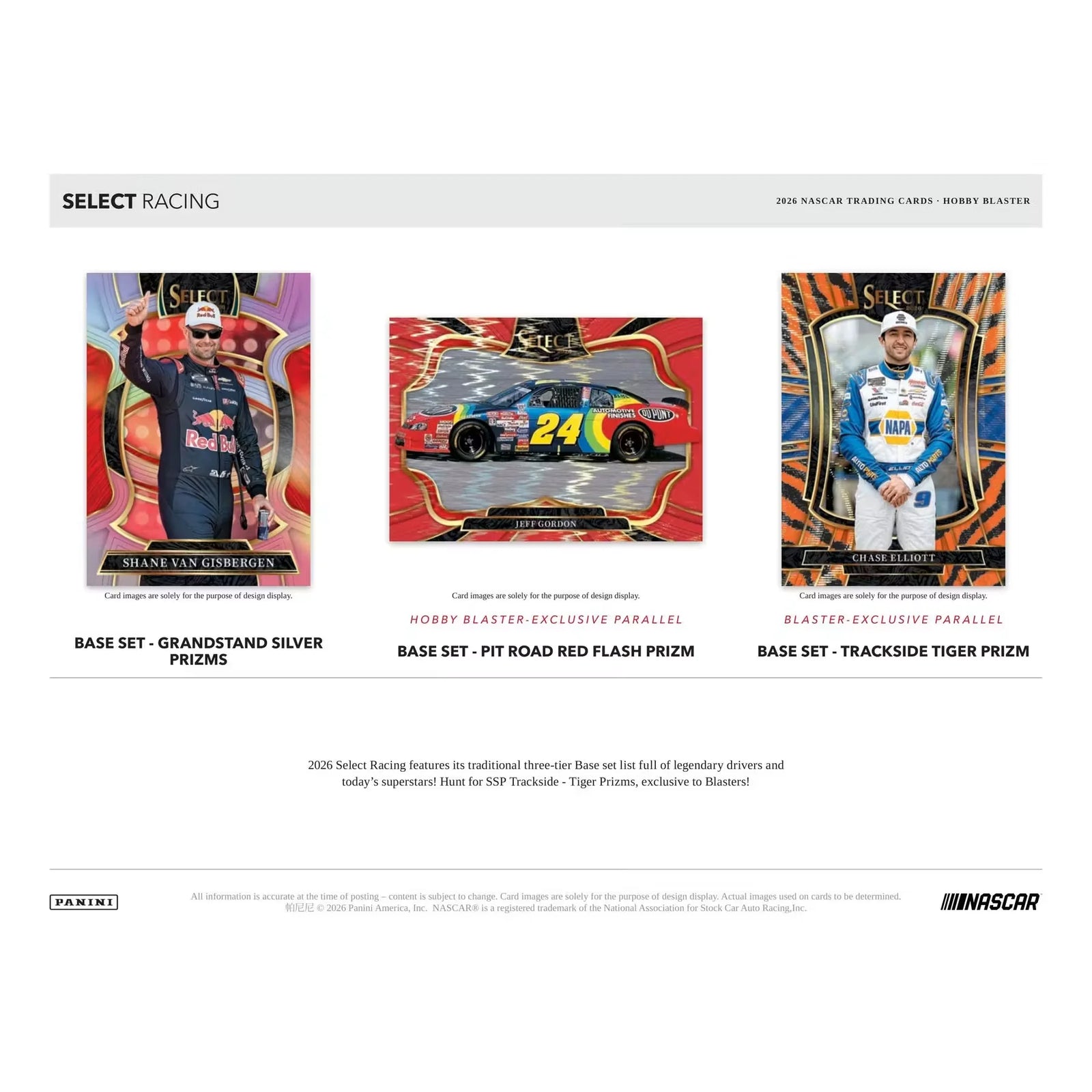 2026 Panini Select NASCAR Racing Blaster Hobby Box (Ships Sealed Only)