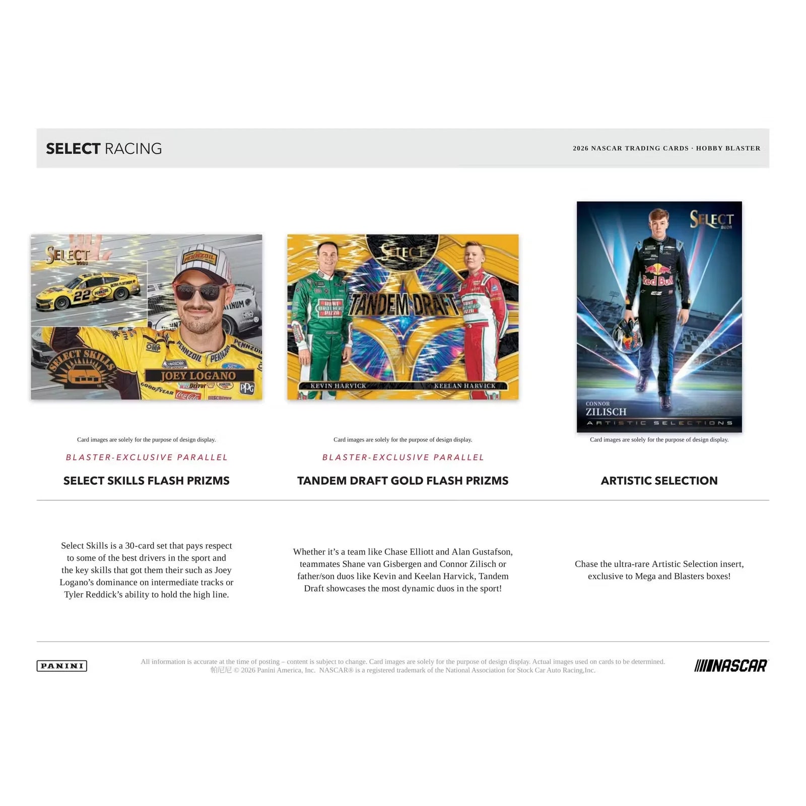2026 Panini Select NASCAR Racing Blaster Hobby Box (Ships Sealed Only)