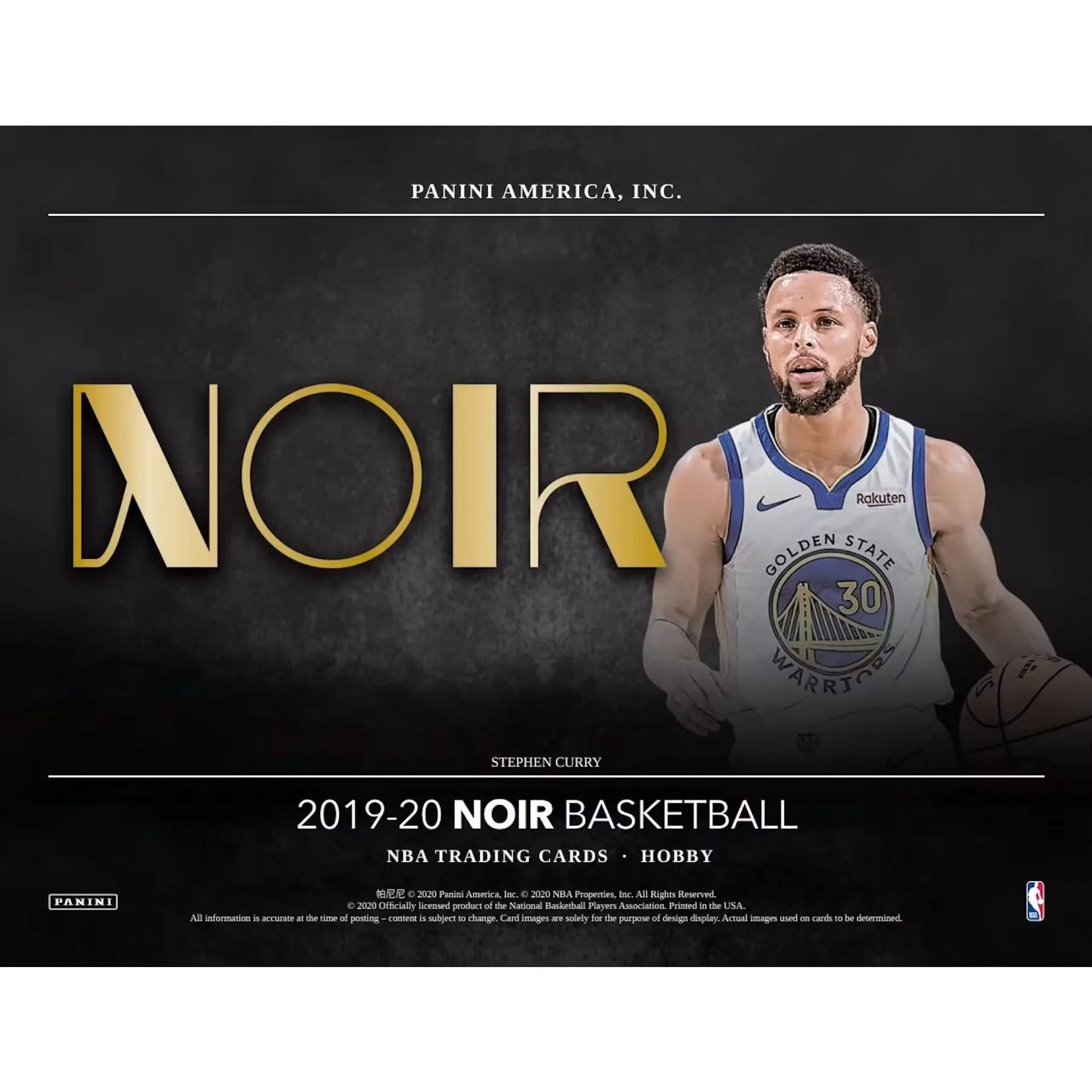 2019-20 Panini Noir Basketball Hobby 4-Box Case (Ships Sealed Only) - D