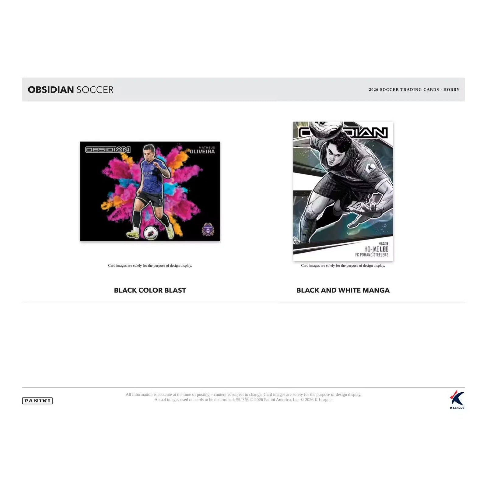 2026 Panini Obsidian K League Soccer Hobby Box | Presell (Ships Sealed Only)