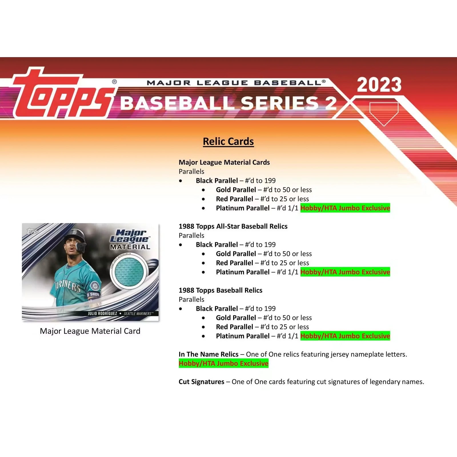 2023 Topps Series 2 Baseball Hobby Jumbo Box (Ships Sealed Only) - D