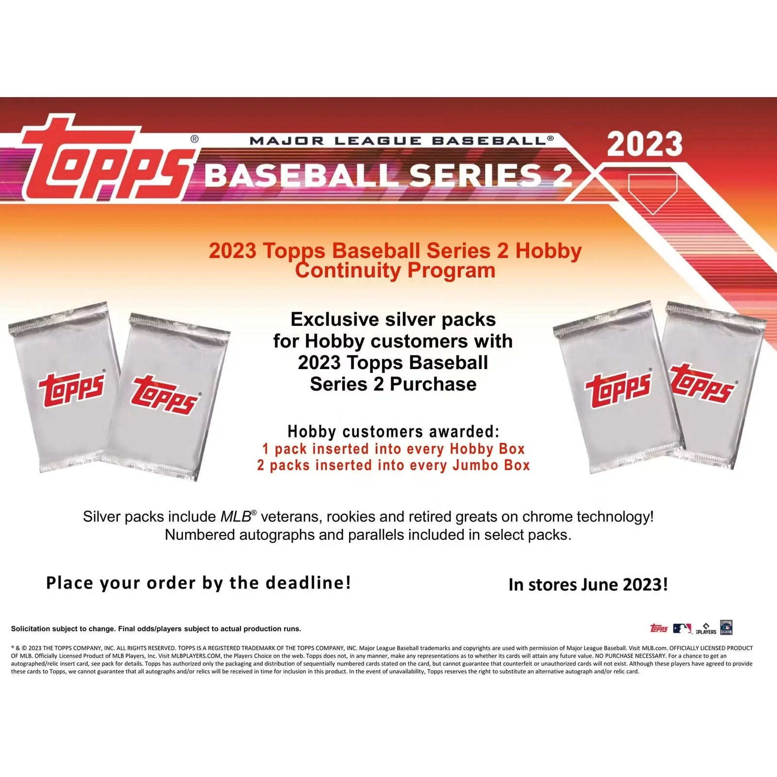 2023 Topps Series 2 Baseball Hobby Jumbo Box (Ships Sealed Only) - D