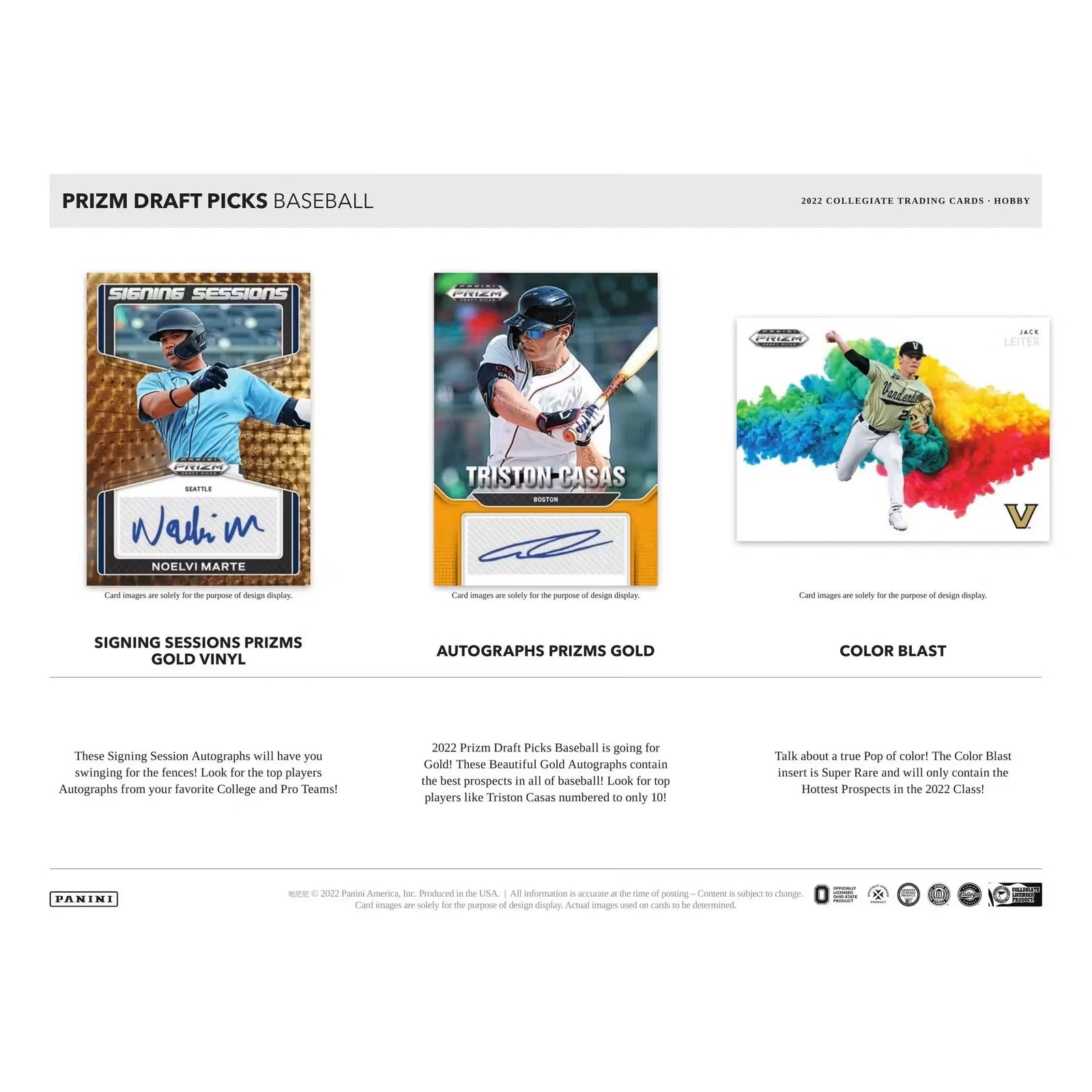 2022 Panini Prizm Draft Picks Baseball FOTL Hobby Box (Ships Sealed Only) - D
