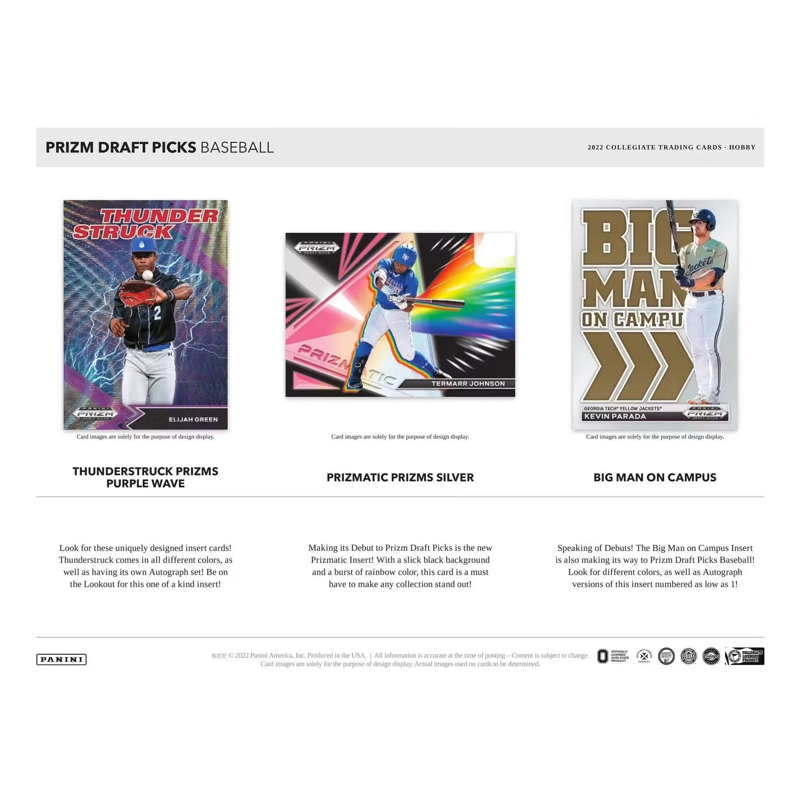 2022 Panini Prizm Draft Picks Baseball FOTL Hobby Box (Ships Sealed Only) - D