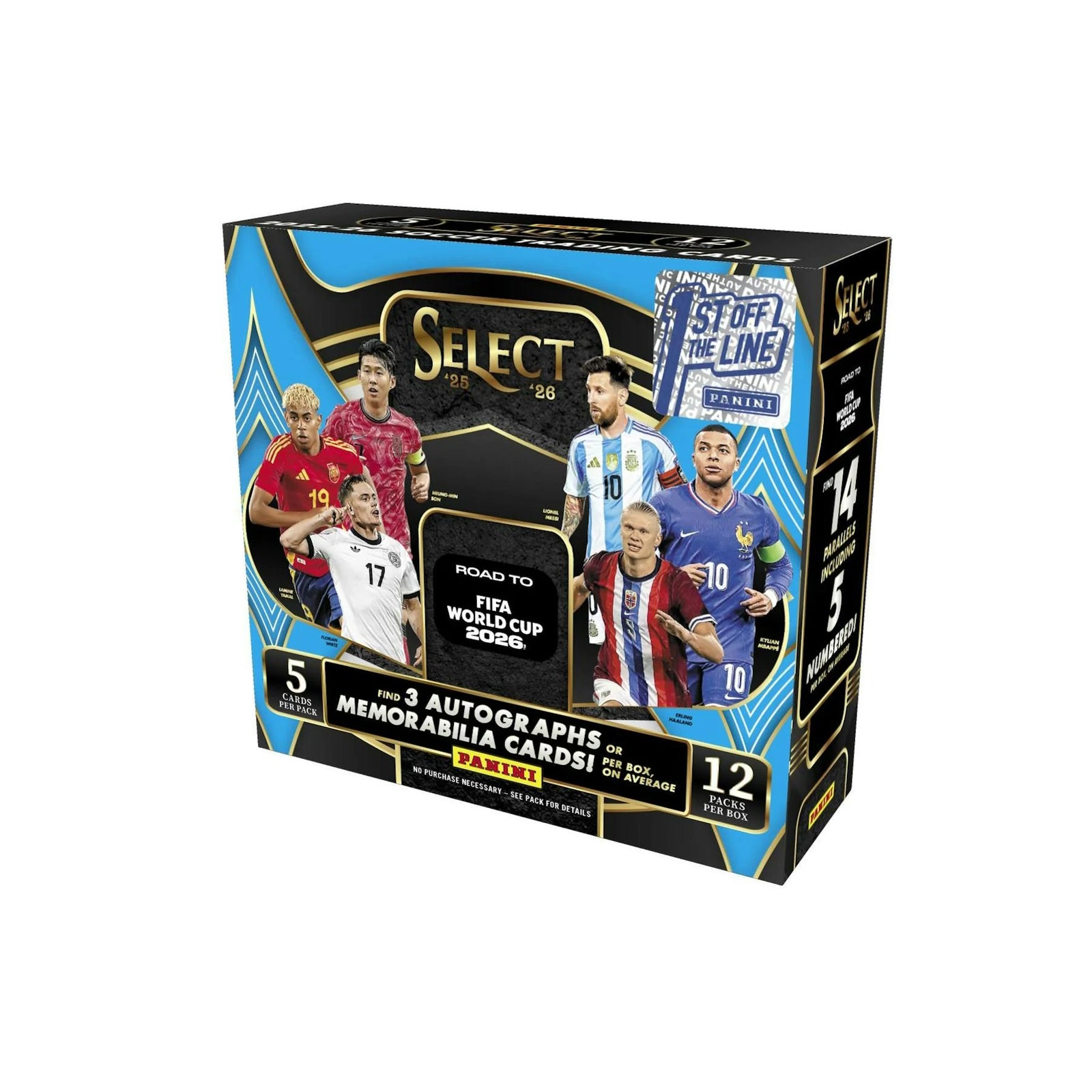 2025-26 Panini Select Road to FIFA World Cup Soccer FOTL Hobby 12-Box Case (Ships Sealed Only)