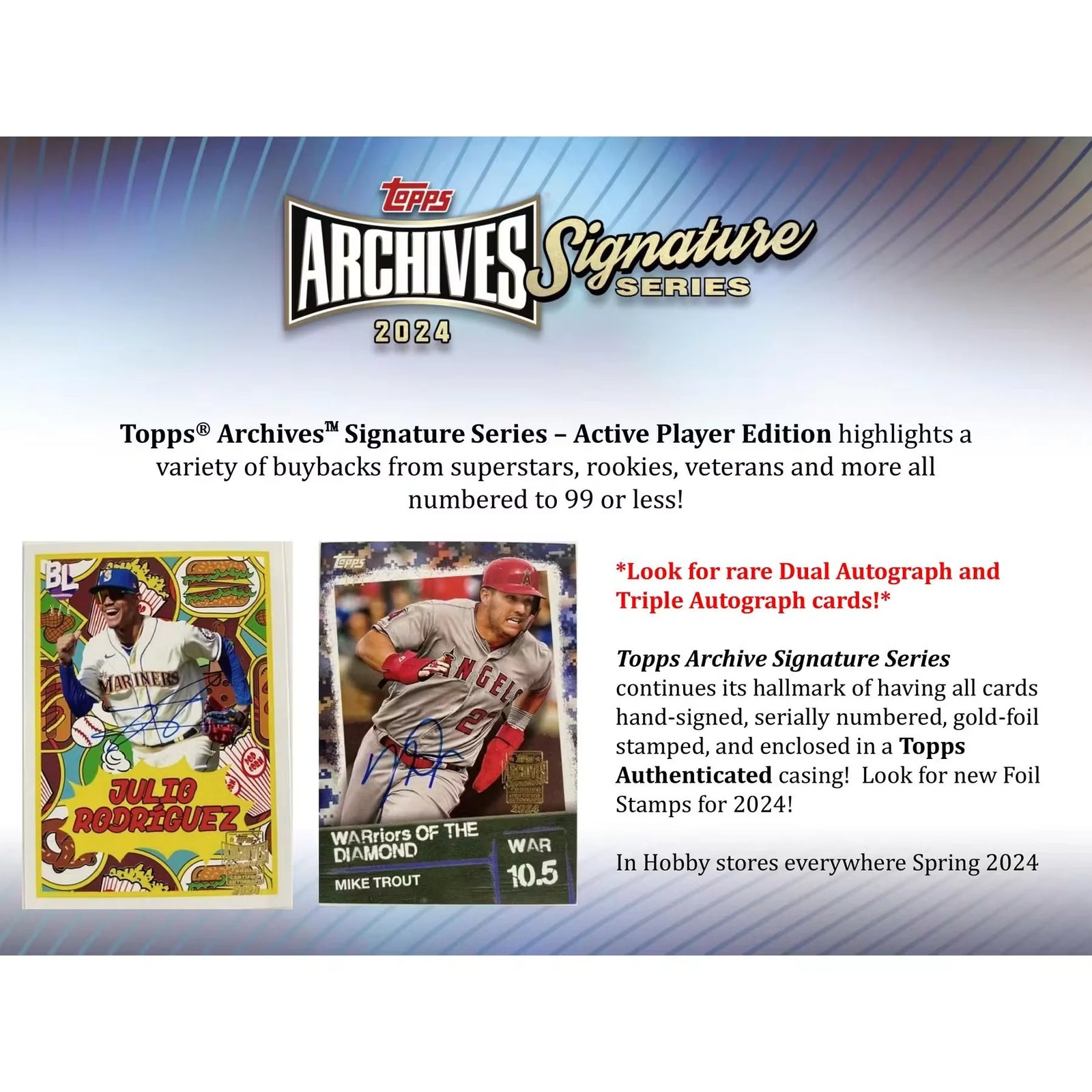 2024 Topps Archives Signature Series Baseball Hobby Box (Ships Sealed Only) - D2