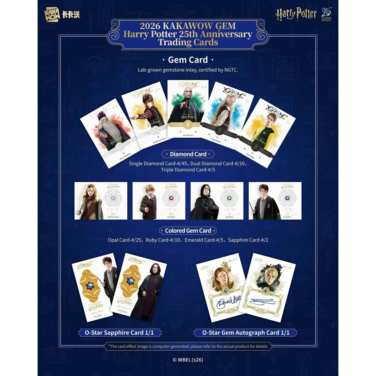 2026 Kakawow Gem Harry Potter 25th Anniversary Hobby 4-Box Case | Cast Autographs