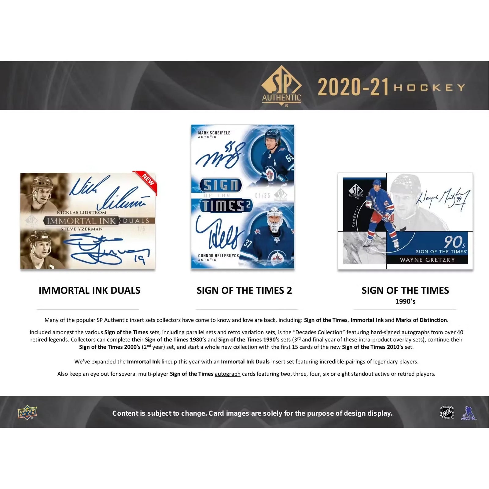 2020-21 Upper Deck SP Authentic Hockey Hobby Box (Ships Sealed Only) - D