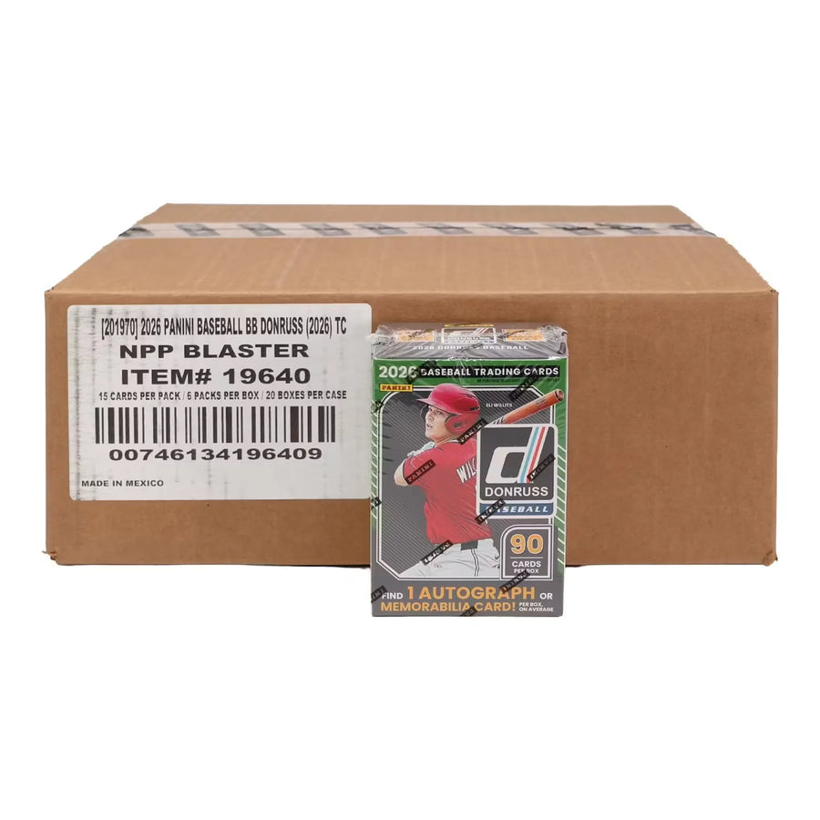 2026 Panini Donruss Baseball Blaster 20-Box Case (Ships Sealed Only)