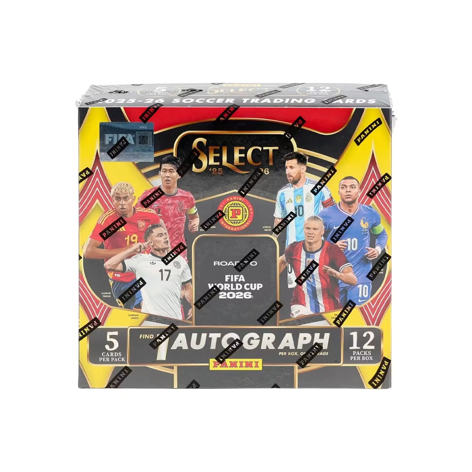 2025-26 Panini Select Road to FIFA World Cup Soccer | Hobby International 12-Box Case (Ships Sealed Only)