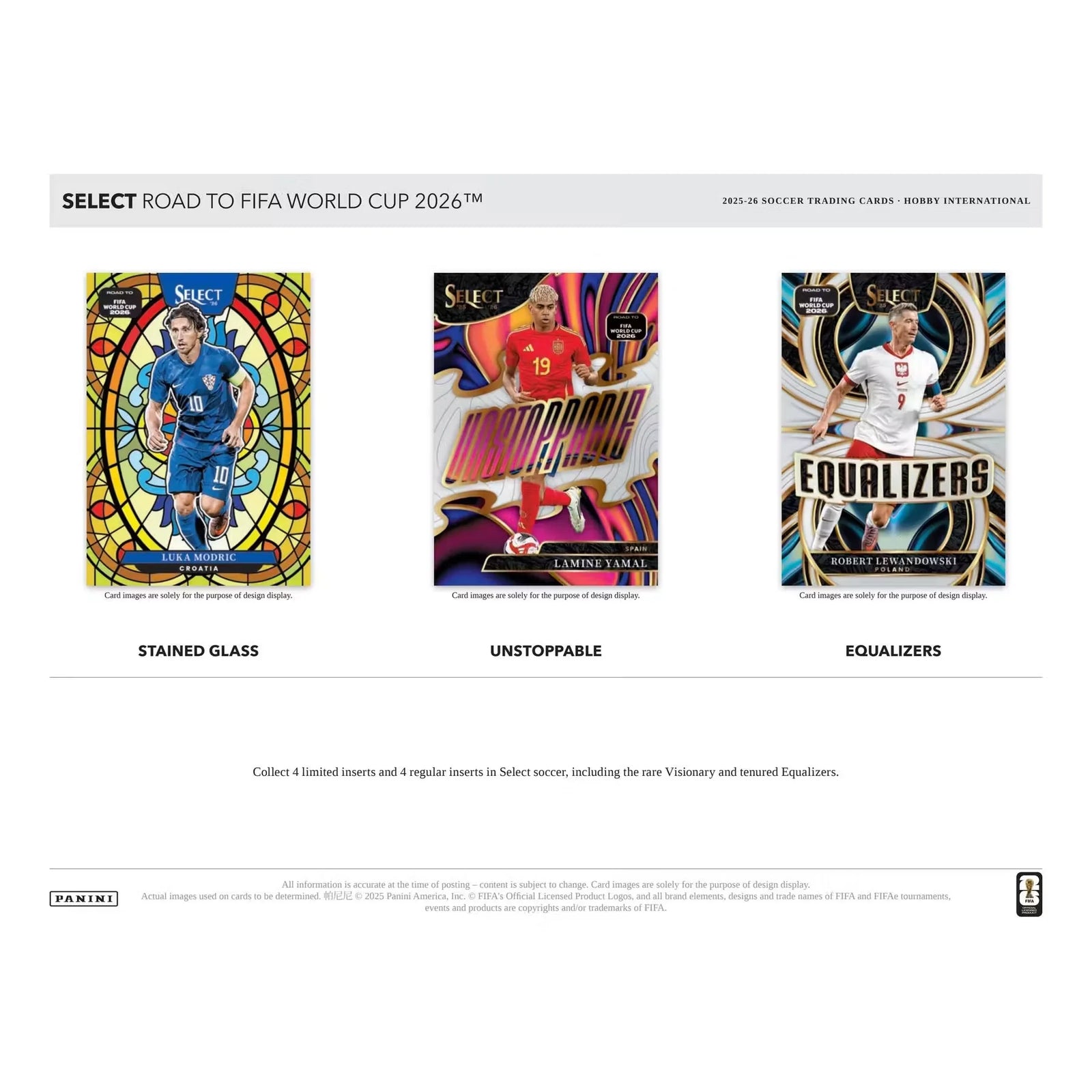 2025-26 Panini Select Road to FIFA World Cup Soccer | Hobby International 12-Box Case (Ships Sealed Only)