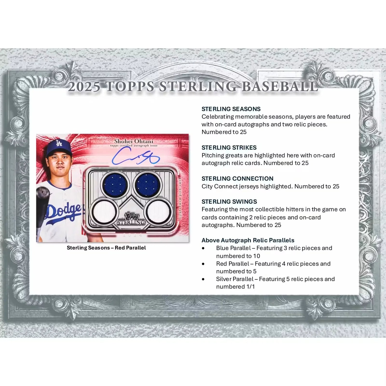 2025 Topps Sterling Baseball Hobby Box (Ships Sealed Only)