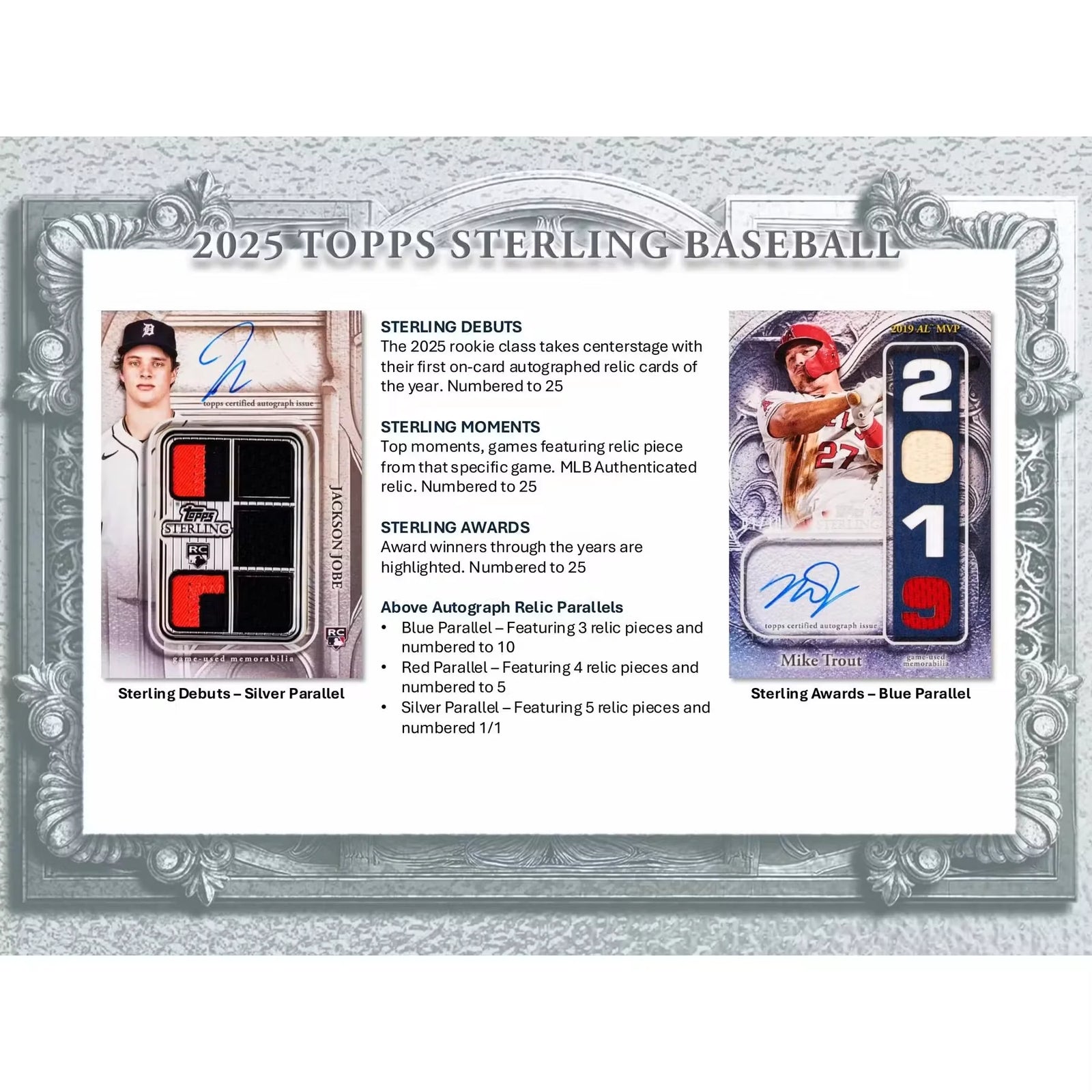 2025 Topps Sterling Baseball Hobby Box (Ships Sealed Only)