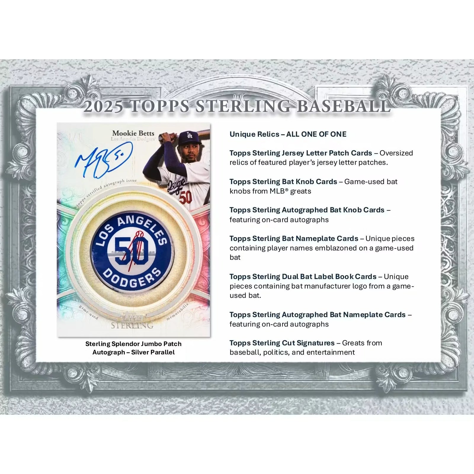 2025 Topps Sterling Baseball Hobby Box (Ships Sealed Only)