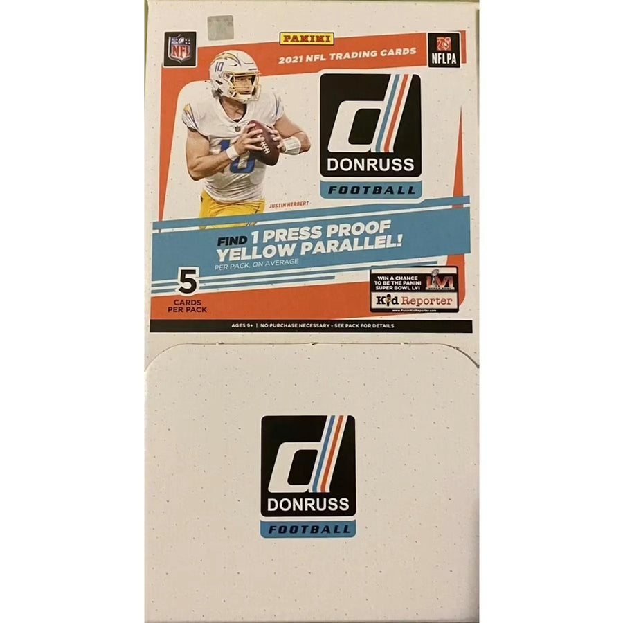 2021 Panini Donruss Football 48-Pack Gravity Feed Box | Press Proof Yellow Parallels (Ships Sealed Only)