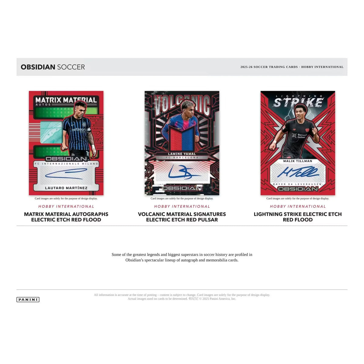 2025-26 Panini Obsidian Soccer Hobby International Box (Ships Sealed Only)