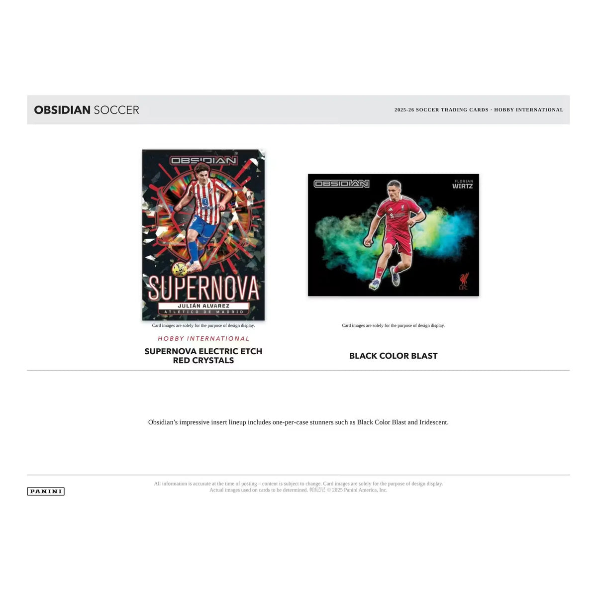 2025-26 Panini Obsidian Soccer Hobby International Box (Ships Sealed Only)