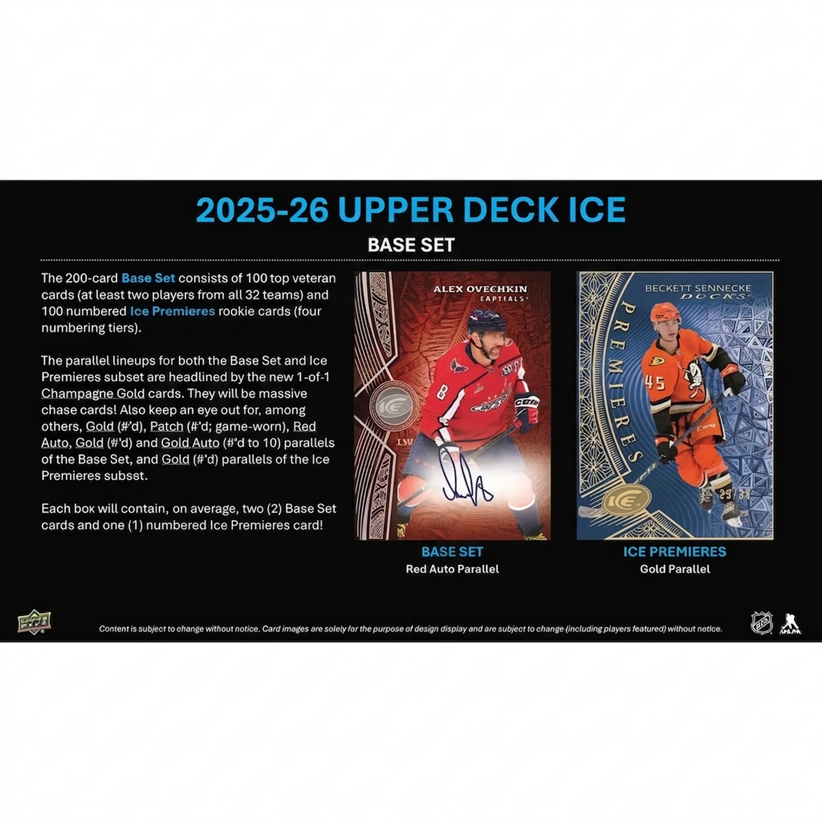 2025-26 Upper Deck Ice Hockey Hobby 16-Box Case | Presell (Ships Sealed Only)