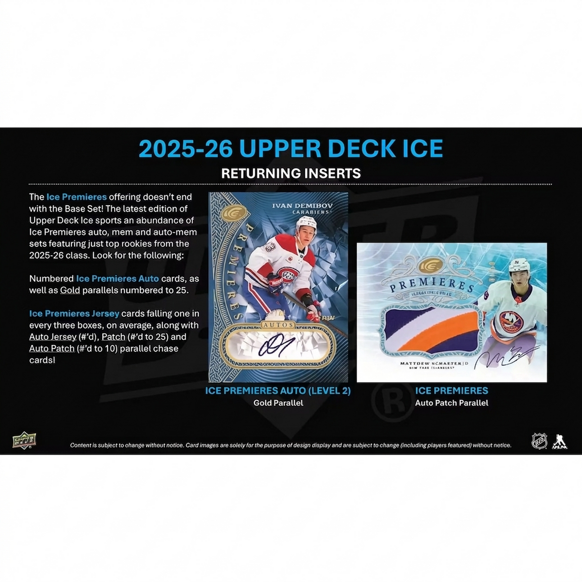 2025-26 Upper Deck Ice Hockey Hobby 16-Box Case | Presell (Ships Sealed Only)