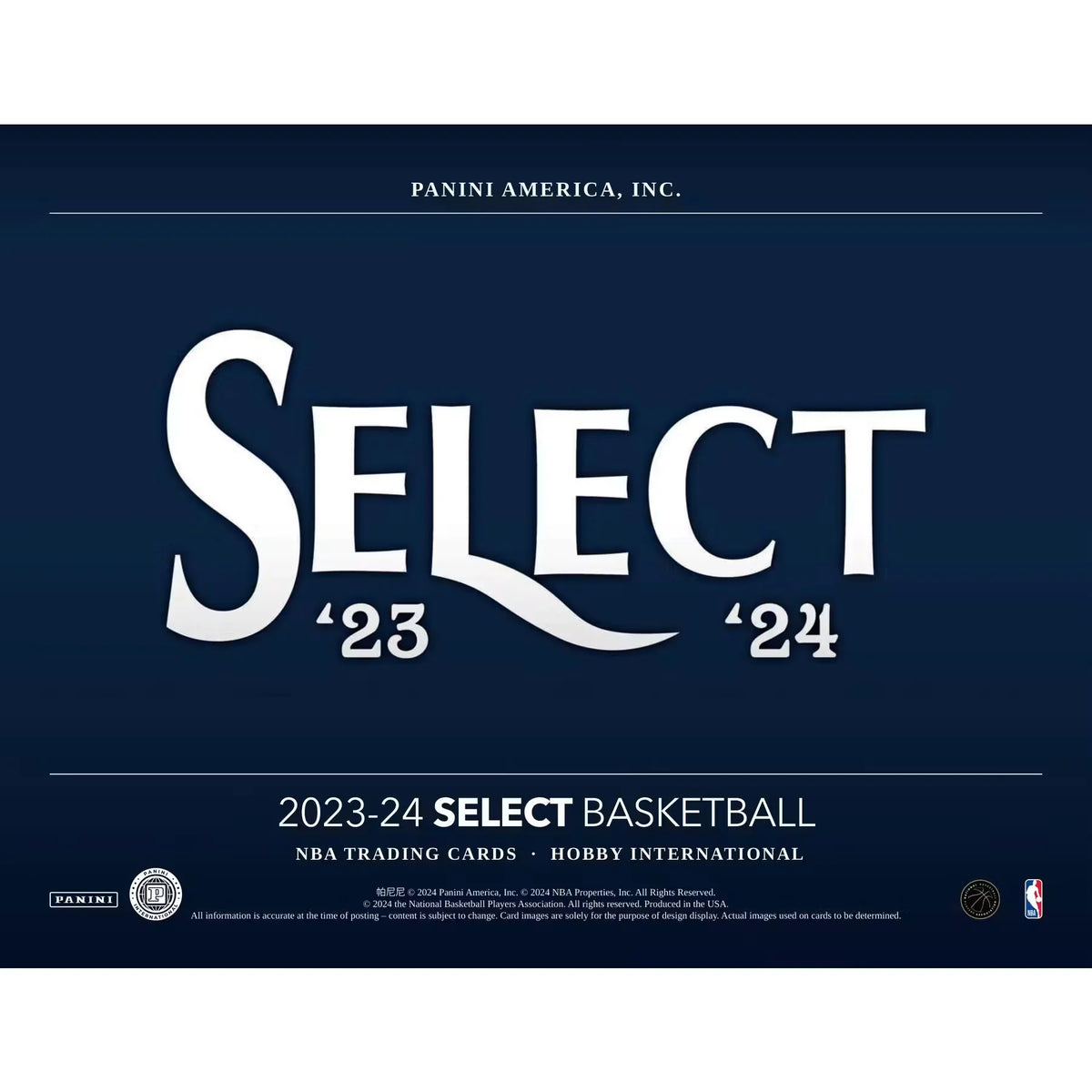2023-24 Panini Select Basketball International Hobby Box (Ships Sealed Only) - D