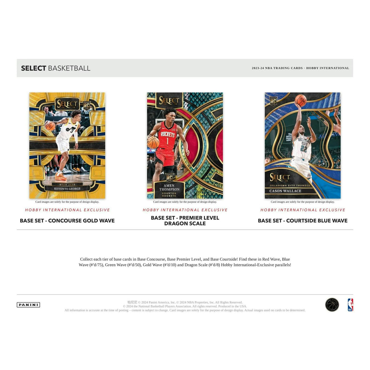 2023-24 Panini Select Basketball International Hobby Box (Ships Sealed Only) - D