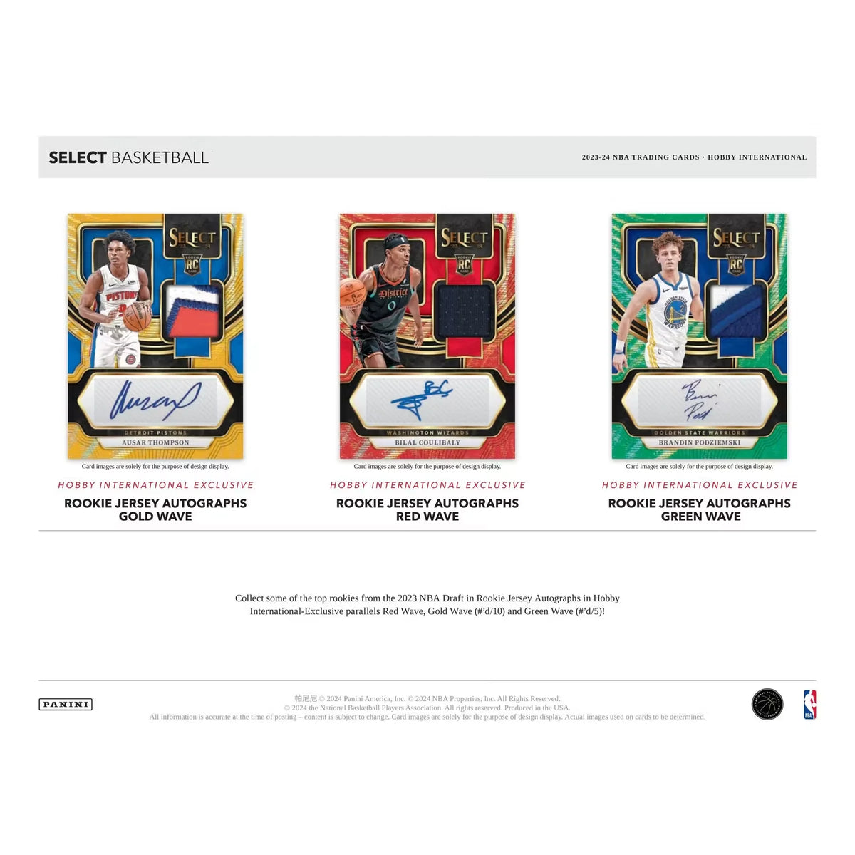 2023-24 Panini Select Basketball International Hobby Box (Ships Sealed Only) - D