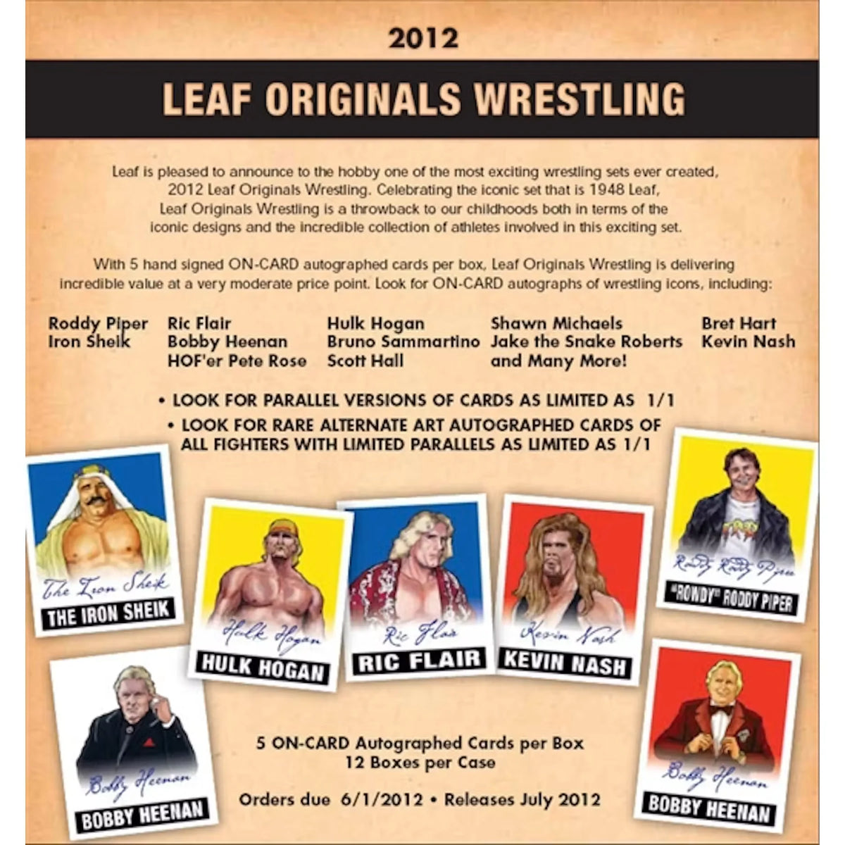 2012 Leaf Originals Wrestling Hobby Box | 5 On-Card Autographs (Ships Sealed Only)