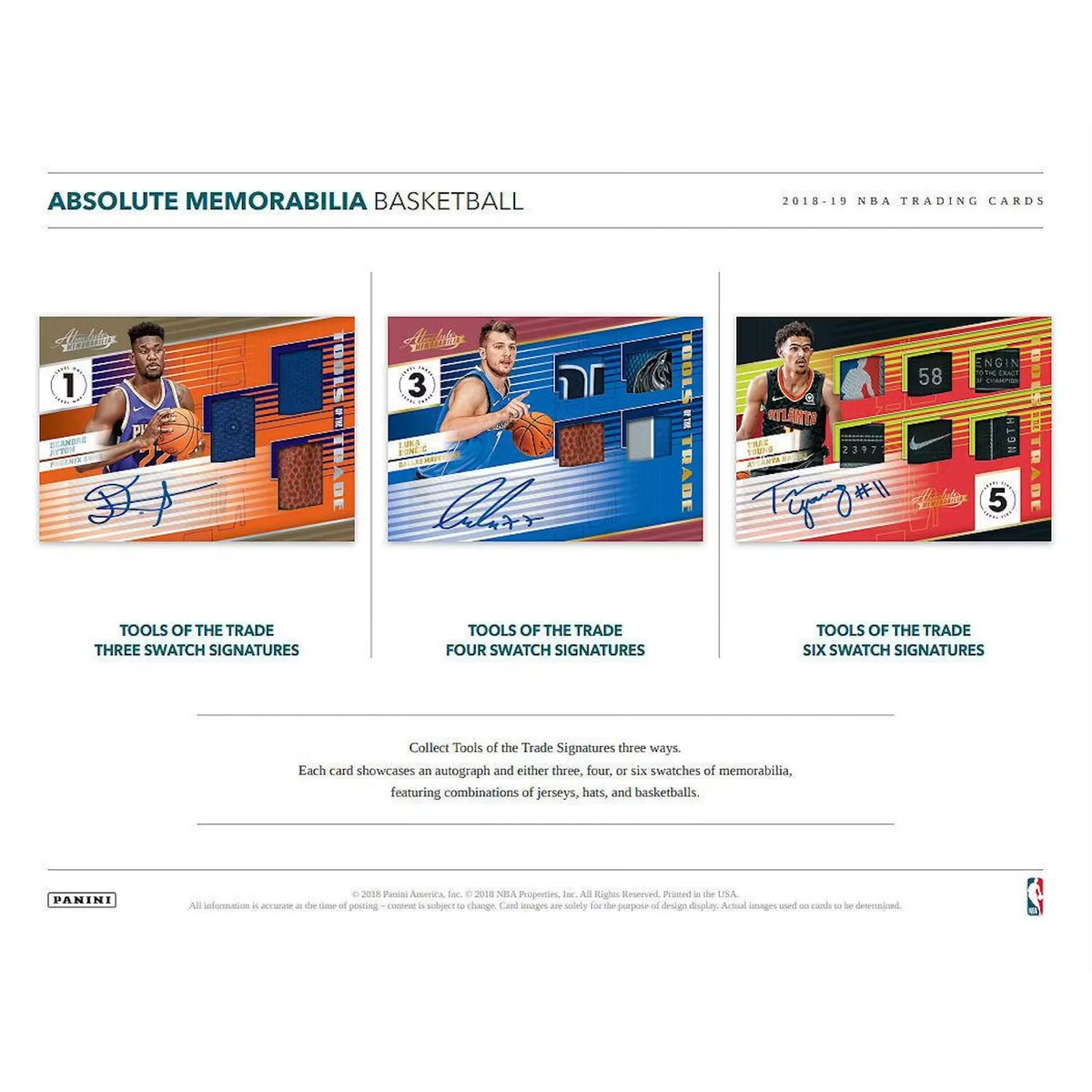 2018-19 Panini Absolute Memorabilia Basketball Hobby Box (Ships Sealed Only)