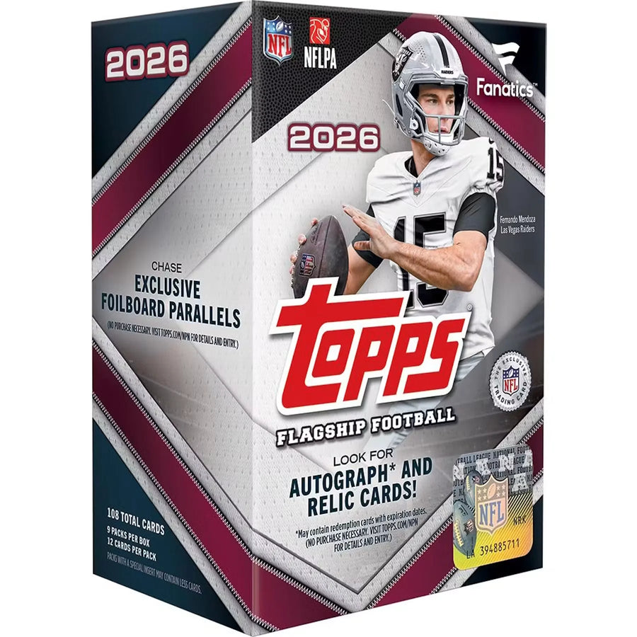 2026 Topps Football Exclusive Blaster Box 9 Packs (Ships Sealed Only)