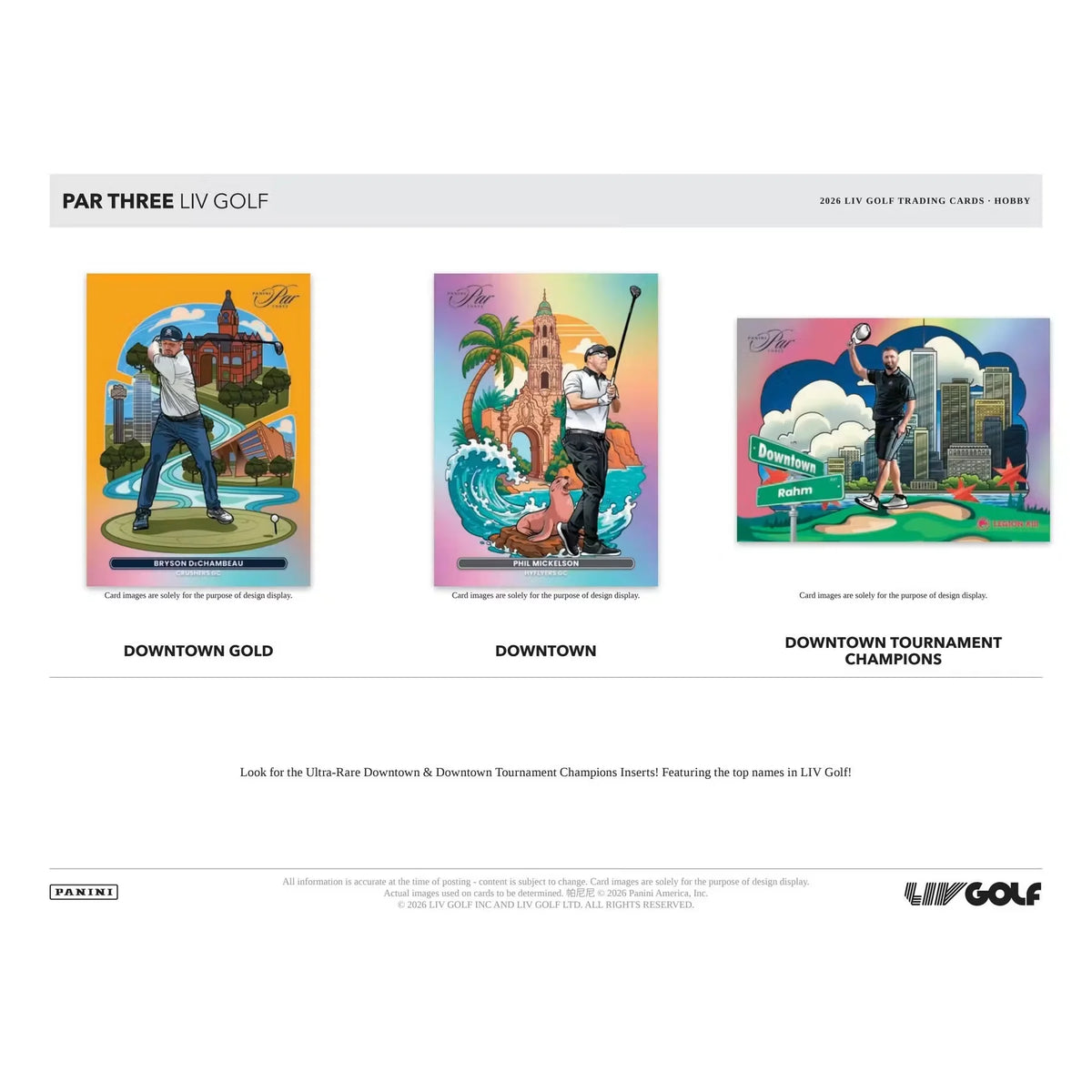 2026 Panini Par Three LIV Golf Hobby 10-Box Case | Presell (Ships Sealed Only)