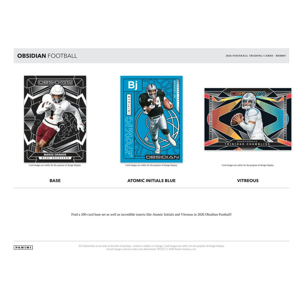 2026 Panini Obsidian Football Hobby 12-Box Case | Presell (Ships Sealed Only)