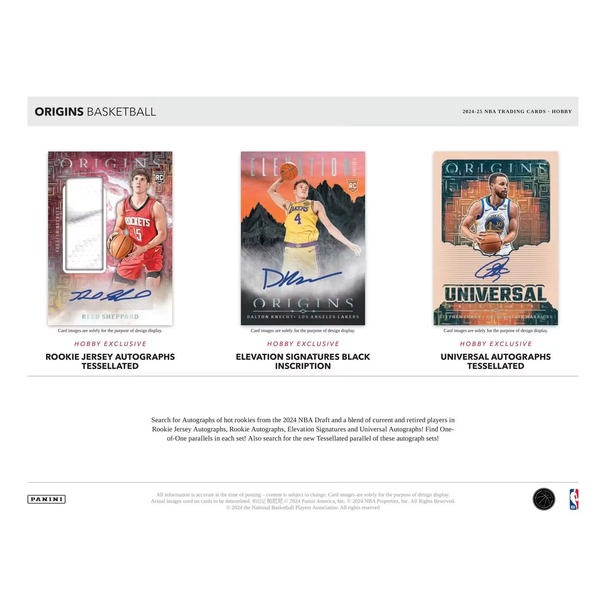 2024-25 Panini Origins Basketball Hobby Box (Ships Sealed Only) - D