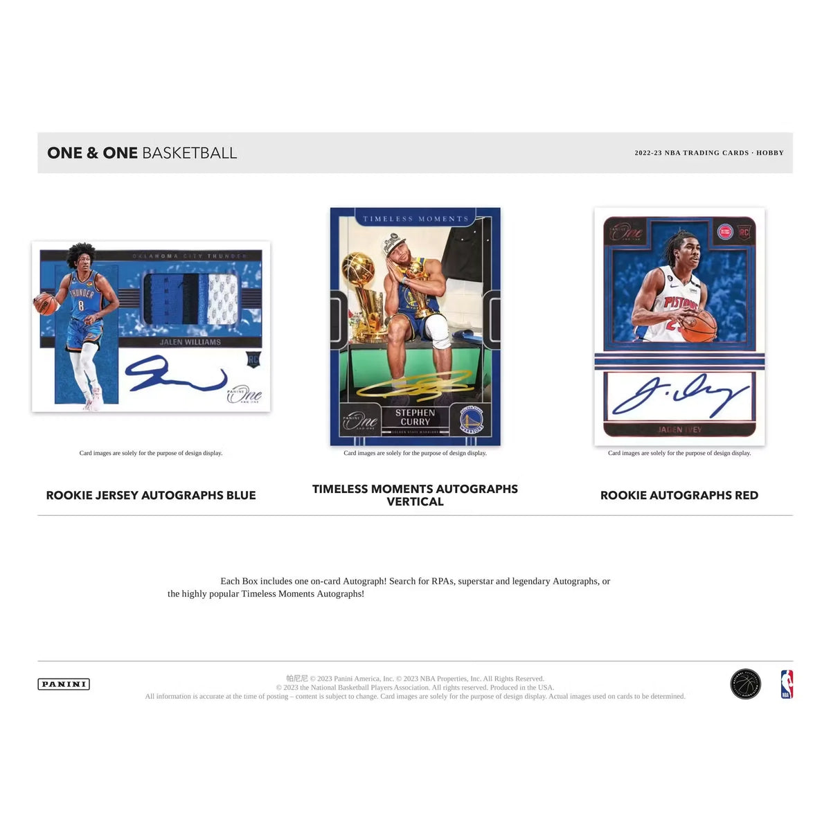2022-23 Panini One and One Basketball Hobby Box (Ships Sealed Only)