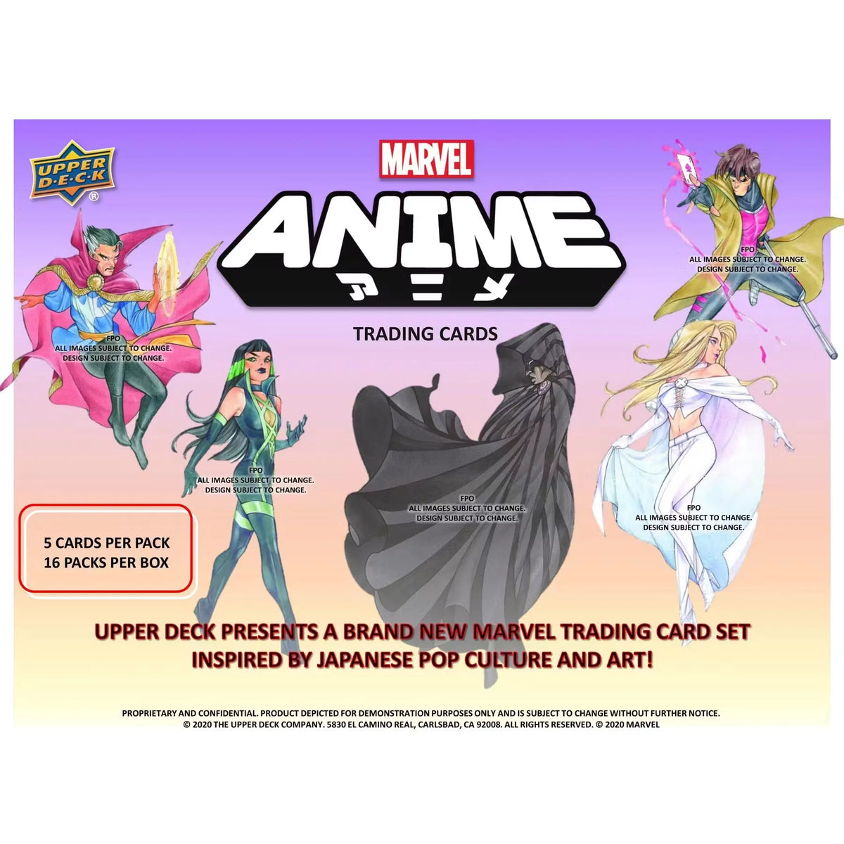 2020 Upper Deck Marvel Anime Trading Cards Hobby Box | Artist Autograph | P4218719