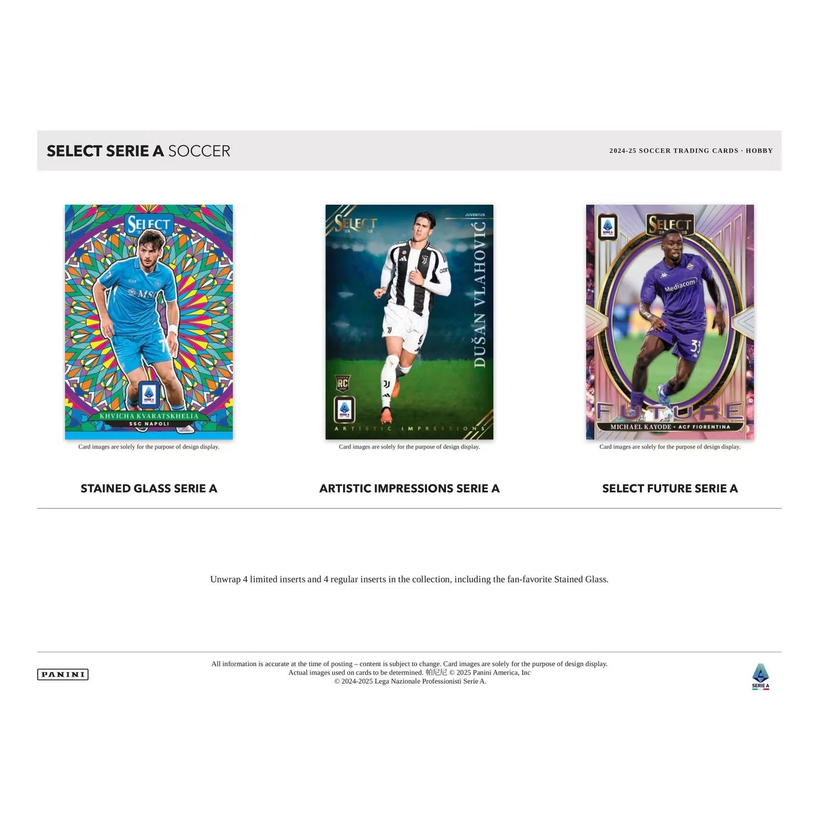 2024-25 Panini Select Serie A Soccer Hobby Box | 12 Packs (Ships Sealed Only)