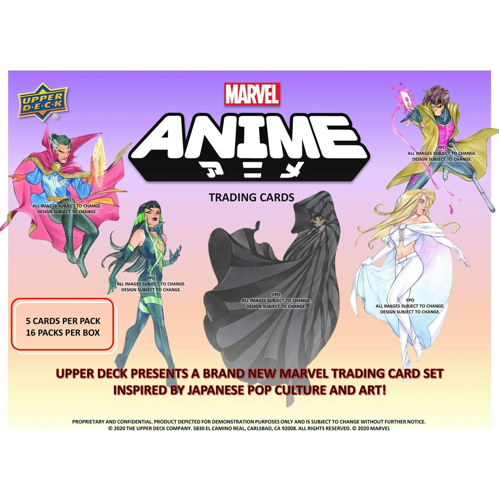 Marvel Anime Trading Cards Hobby Box | Upper Deck 2020 (Ships Sealed Only)